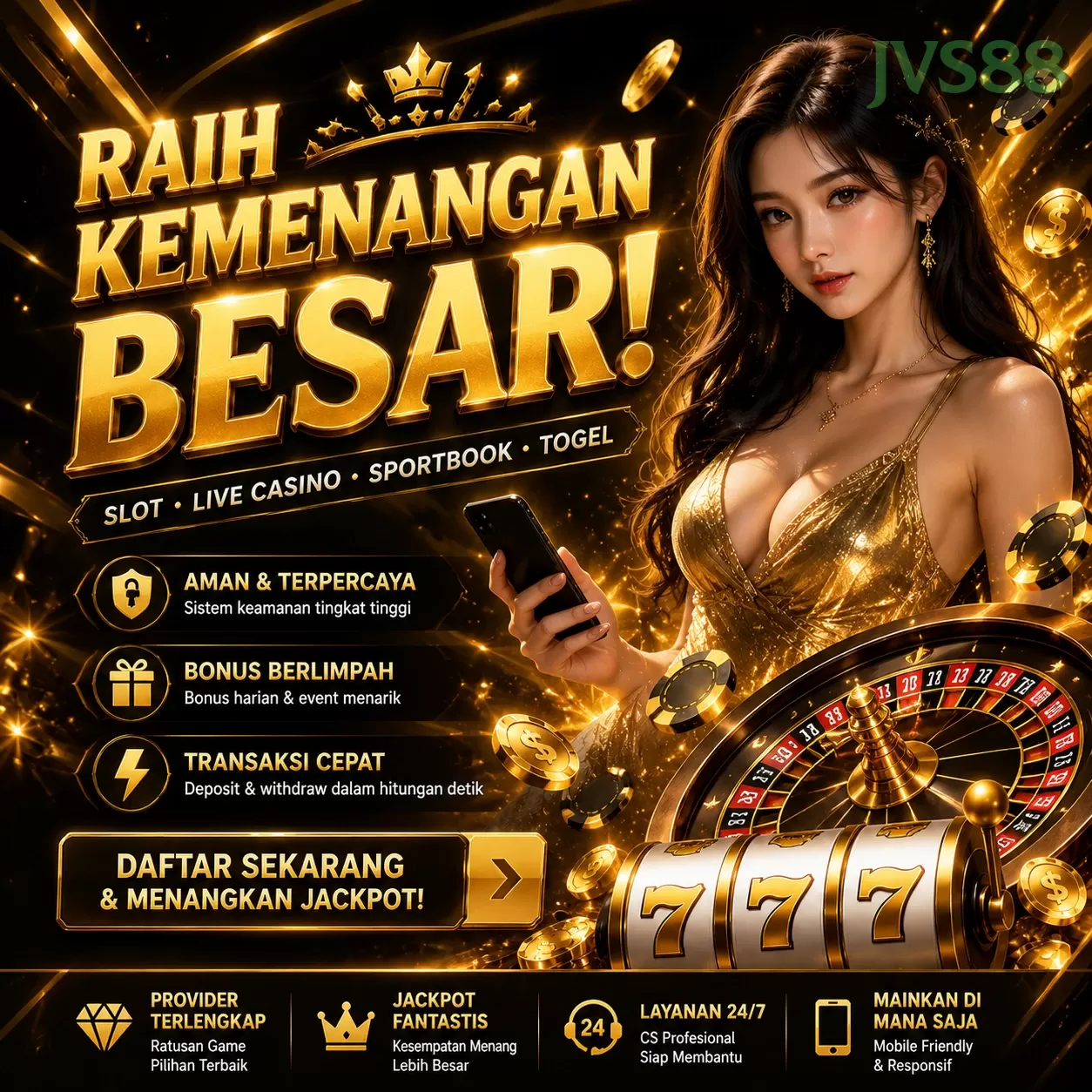 Main jvs889 Menang Jackpot Besar